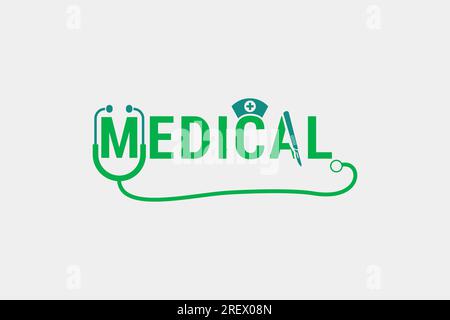 Medical health logo design Stock Vector