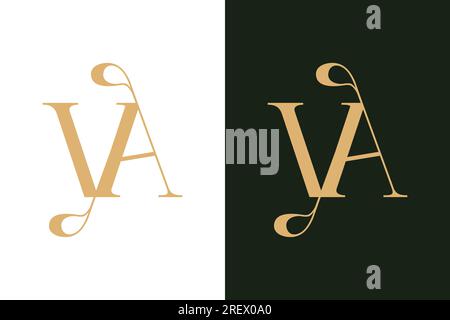 Letter VA luxury logo design Stock Vector