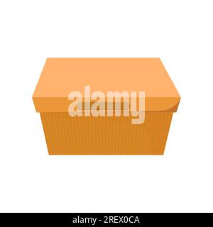 Carton box for storage cartoon illustration Stock Vector