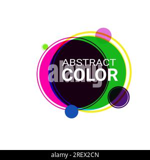 Abstract graphic forms. Green, pink, blue Stock Vector