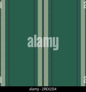 Stripe vertical pattern of vector textile fabric with a lines seamless texture background in teal and light colors. Stock Vector