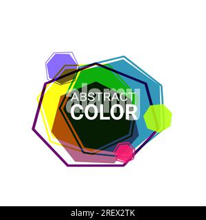 Abstract graphic forms. Purple, yellow, blue Stock Vector