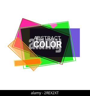 Abstract graphic forms. Orange, blue, pink Stock Vector