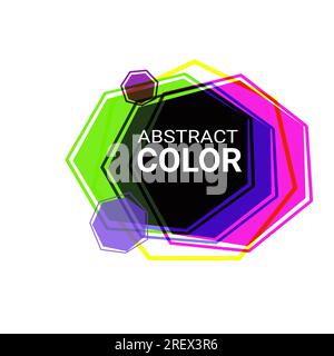 Abstract graphic forms. Pink, blue, green Stock Vector