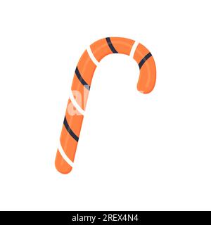 Halloween candy, eyeball, lollipop spiral. Vector illustration on white background isolated Stock Vector
