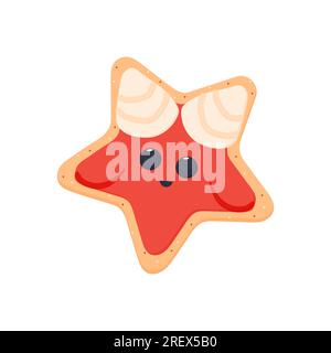 biscuit cute satan halloween. Vector illustration on white background Stock Vector