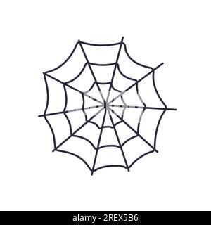Spider web black white background, isolated vector illustration simple vector illustration Stock Vector
