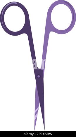 Nail scissors flat icon Stock Vector