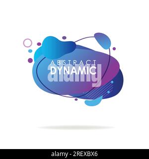 Blue and purple abstract liquid background Stock Vector