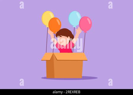 https://l450v.alamy.com/450v/2rexreb/character-flat-drawing-pretty-little-girl-sitting-in-cardboard-box-with-balloons-little-pilot-of-hot-air-balloon-creative-kids-character-playing-hot-2rexreb.jpg