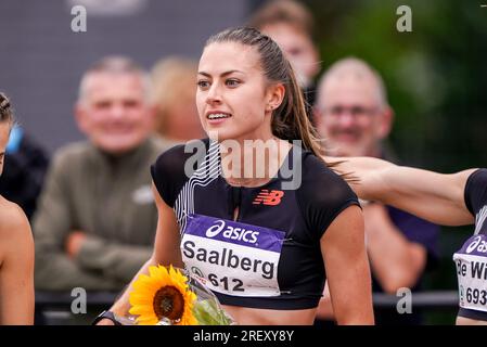 Breda, Netherlands. 30th July, 2023. BREDA, NETHERLANDS - JULY 30: Eveline Saalberg of GVAC competing on Women - 400 meters final during the Dutch National Athletics Championships on July 30, 2023 in Breda, Netherlands (Photo by Andre Weening/Orange Pictures) Credit: Orange Pics BV/Alamy Live News Stock Photo