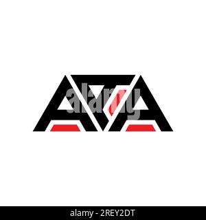 AAA triangle letter logo design with triangle shape. AAA triangle logo design monogram. AAA triangle vector logo template with red color. AAA triangul Stock Vector