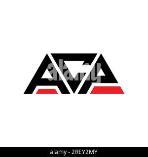 ACP triangle letter logo design with triangle shape. ACP triangle logo design monogram. ACP triangle vector logo template with red color. ACP triangul Stock Vector