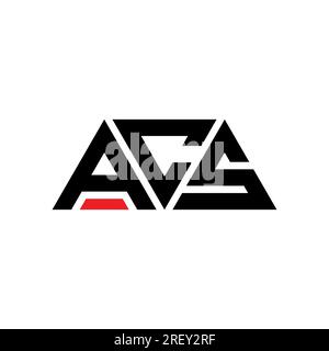 ACS triangle letter logo design with triangle shape. ACS triangle logo design monogram. ACS triangle vector logo template with red color. ACS triangul Stock Vector