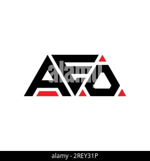 AEO triangle letter logo design with triangle shape. AEO triangle logo design monogram. AEO triangle vector logo template with red color. AEO triangul Stock Vector