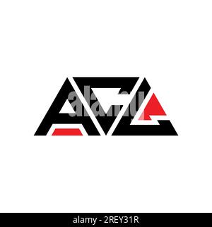 ACL triangle letter logo design with triangle shape. ACL triangle logo design monogram. ACL triangle vector logo template with red color. ACL triangul Stock Vector