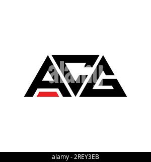 ACG triangle letter logo design with triangle shape. ACG triangle logo design monogram. ACG triangle vector logo template with red color. ACG triangul Stock Vector