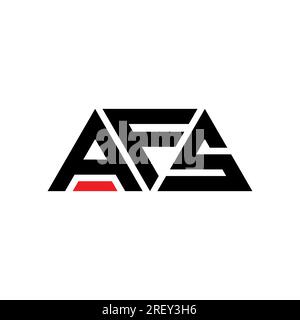 AFS triangle letter logo design with triangle shape. AFS triangle logo design monogram. AFS triangle vector logo template with red color. AFS triangul Stock Vector