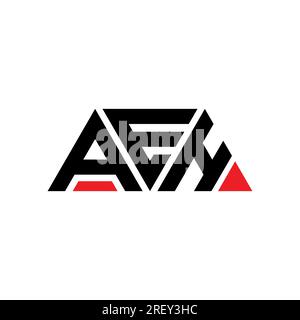 AEH triangle letter logo design with triangle shape. AEH triangle logo design monogram. AEH triangle vector logo template with red color. AEH triangul Stock Vector