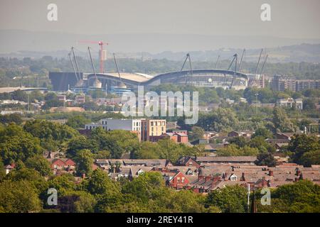 Manchester Etihad Stadium home of Manchester City FC Stock Photo