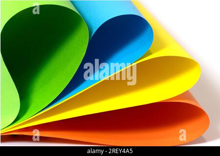 Abstract wrapping paper rolls on white background. abstract gradient shape with copy space Stock Photo