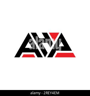 AHP triangle letter logo design with triangle shape. AHP triangle logo design monogram. AHP triangle vector logo template with red color. AHP triangul Stock Vector