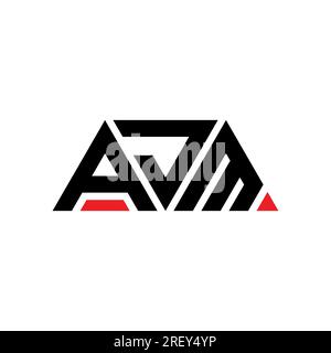 AJM triangle letter logo design with triangle shape. AJM triangle logo ...