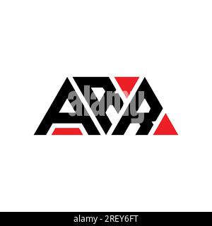 ARR triangle letter logo design with triangle shape. ARR triangle logo design monogram. ARR triangle vector logo template with red color. ARR triangul Stock Vector