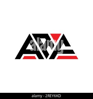 ARF triangle letter logo design with triangle shape. ARF triangle logo design monogram. ARF triangle vector logo template with red color. ARF triangul Stock Vector