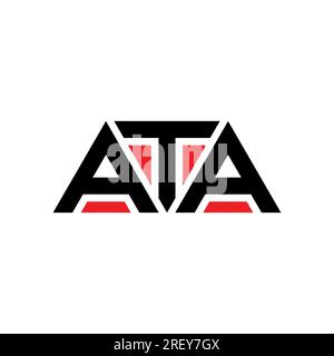 ATA triangle letter logo design with triangle shape. ATA triangle logo ...