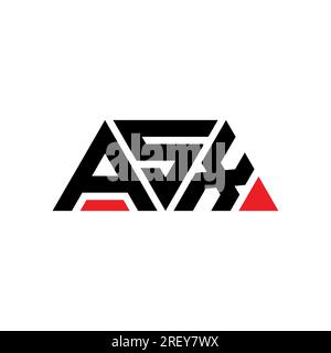 ASX triangle letter logo design with triangle shape. ASX triangle logo design monogram. ASX triangle vector logo template with red color. ASX triangul Stock Vector