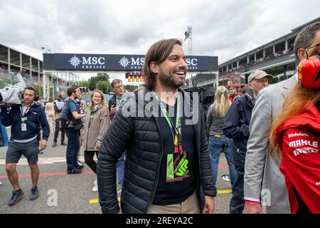 Stavelot, Belgium. 30th July, 2023. MR's Georges-Louis Bouchez pictured ahead of the F1 Grand Prix of Belgium auto race, in Spa-Francorchamps, Sunday 30 July 2023. The Spa-Francorchamps Formula One Grand Prix takes place this weekend, from July 28th to July 30th. BELGA PHOTO JONAS ROOSENS Credit: Belga News Agency/Alamy Live News Stock Photo