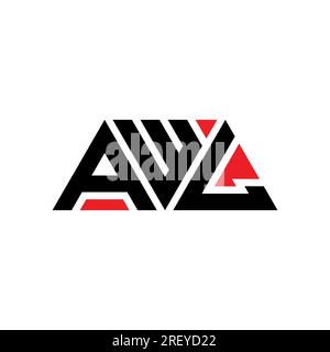 AWL triangle letter logo design with triangle shape. AWL triangle logo design monogram. AWL triangle vector logo template with red color. AWL triangul Stock Vector