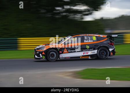 Dalton on Tees, 30 July 2023. Daryl Deleon driving a Cupra Leon for Re.Beverages and Bartercard with Team HARD during round 18 of  the British Touring Car Championship at Croft Circuit. Credit: Colin Edwards/Alamy Live News Stock Photo