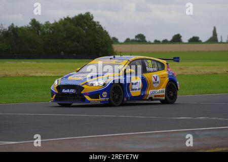 Dalton on Tees, 30 July 2023. Sam Osborne driving a Ford Focus ST MK.III for NAPA Racing UK during round 18 of  the British Touring Car Championship at Croft Circuit. Credit: Colin Edwards/Alamy Live News Stock Photo