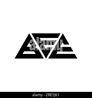 BEE triangle letter logo design with triangle shape. BEE triangle logo design monogram. BEE triangle vector logo template with red color. BEE triangul Stock Vector