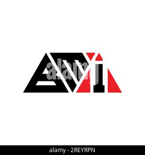 BMI triangle letter logo design with triangle shape. BMI triangle logo ...