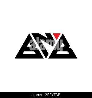 BNB triangle letter logo design with triangle shape. BNB triangle logo design monogram. BNB triangle vector logo template with red color. BNB triangul Stock Vector