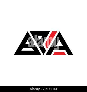 BPA triangle letter logo design with triangle shape. BPA triangle logo design monogram. BPA triangle vector logo template with red color. BPA triangul Stock Vector