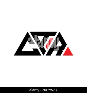 CAR triangle letter logo design with triangle shape. CAR triangle logo design monogram. CAR triangle vector logo template with red color. CAR triangul Stock Vector