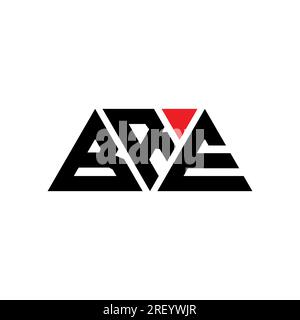 BRE triangle letter logo design with triangle shape. BRE triangle logo design monogram. BRE triangle vector logo template with red color. BRE triangul Stock Vector