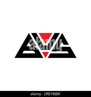BUS triangle letter logo design with triangle shape. BUS triangle logo design monogram. BUS triangle vector logo template with red color. BUS triangul Stock Vector