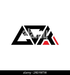 CCK triangle letter logo design with triangle shape. CCK triangle logo design monogram. CCK triangle vector logo template with red color. CCK triangul Stock Vector