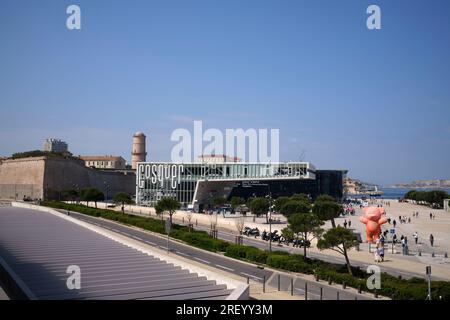 View to Villa Mediterranee Marseille France Stock Photo