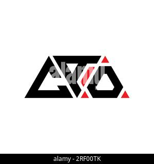 CAO triangle letter logo design with triangle shape. CAO triangle logo design monogram. CAO triangle vector logo template with red color. CAO triangul Stock Vector