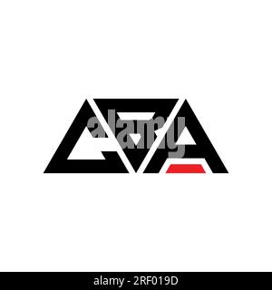 CBA triangle letter logo design with triangle shape. CBA triangle logo design monogram. CBA triangle vector logo template with red color. CBA triangul Stock Vector