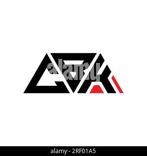 CBK triangle letter logo design with triangle shape. CBK triangle logo design monogram. CBK triangle vector logo template with red color. CBK triangul Stock Vector