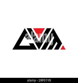 CVM triangle letter logo design with triangle shape. CVM triangle logo design monogram. CVM triangle vector logo template with red color. CVM triangul Stock Vector