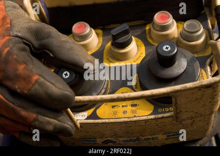Trenitalia's heavy engineering depot in Turin where rollingstock are maintained and repaired, Trenitalia, the Italian national railway system, 2005 Stock Photo