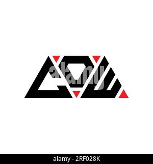 COW triangle letter logo design with triangle shape. COW triangle logo design monogram. COW triangle vector logo template with red color. COW triangul Stock Vector